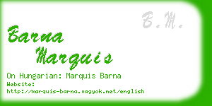 barna marquis business card